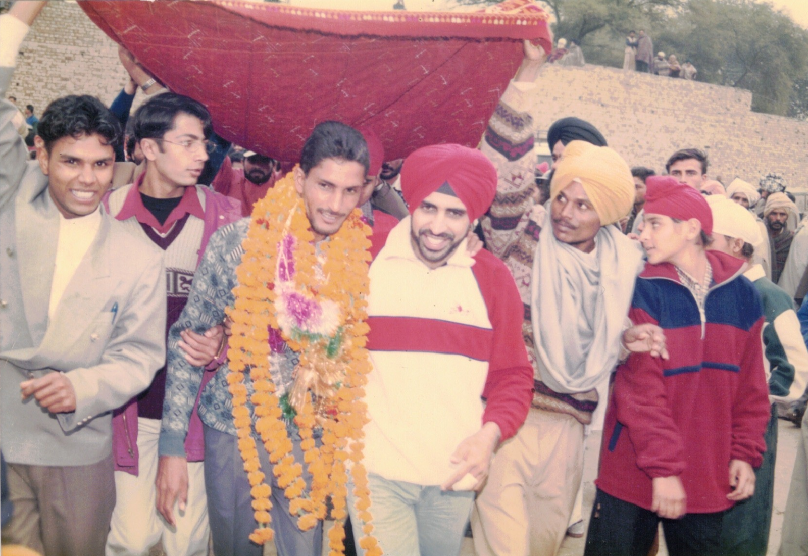 Mita Gillan Wala during an honor ceremony at Kuldip Shergill's Village Chabba (Tehsil Zira).